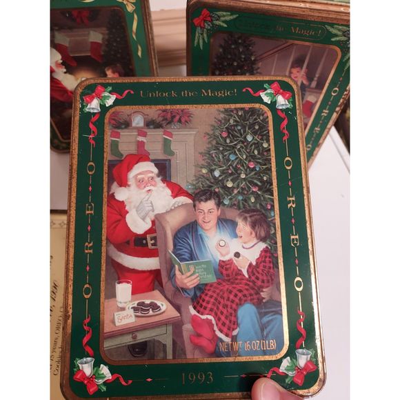 Oreo Vintage Christmas Tins 1990 1991 1992 1993 1994 Lot/Bundle 6 - Picture 5 of 16